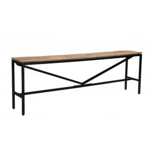 The Cosgrove Collection Large Reclaimed Wood Angled Leg Bar Bench