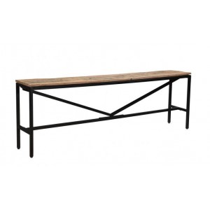 The Cosgrove Collection Small Reclaimed Wood Angled Leg Bar Bench