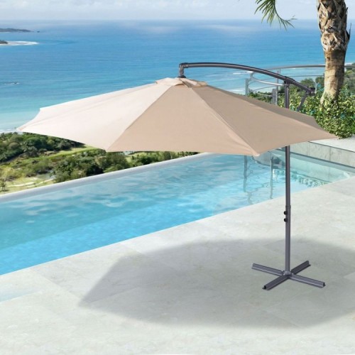 Nova Garden Furniture Barbados 30cm Beige Round Cantilever Parasol