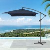 Nova Garden Furniture Barbados Rectangular 30cm x 20 cm Navy Cantilever Parasol