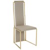 Deana Metal and Glass Furniture Dining Chair in Gold Finish (Pair)