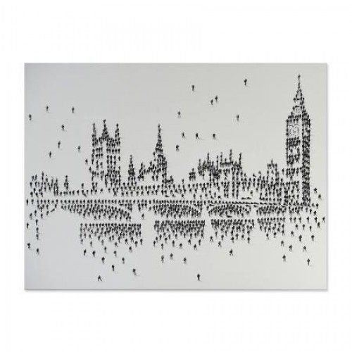 Mose Art Handpainted London Skyline Canvas