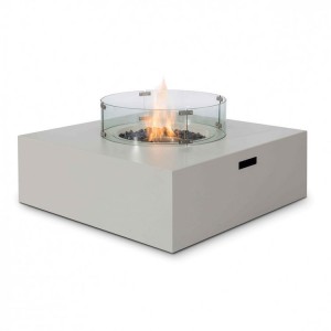 Maze Lounge Outdoor Furniture Pebble White Square Fire Pit Coffee Table