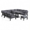Maze Rattan Garden Furniture New York U Shaped Sofa Set with Rising Table  