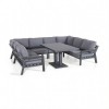 Maze Rattan Garden Furniture New York U Shaped Sofa Set with Rising Table  