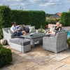 Maze Rattan Garden Furniture Ascot 3 Seat Sofa Dining Set with Rising Table and Weatherproof Cushions