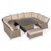 Maze Rattan Garden Furniture Winchester Royal U Shaped Sofa Set with Rising Table  