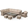Maze Rattan Garden Furniture Winchester Deluxe Large Corner Dining Set with Rising Table and Armchair