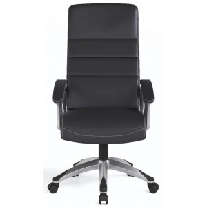 Alphason Furniture Roseville Black Leather Office Chair