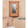 Mobel Oak Bathroom Furniture Mirrored Corner Cabinet