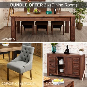 Mayan Walnut Furniture Dining Room Package