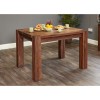 Mayan Walnut Furniture 4 Seater Dining Table With Grey Chair Set