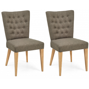 Bentley Designs High Park Furniture Dining Chair Pair Black and Gold