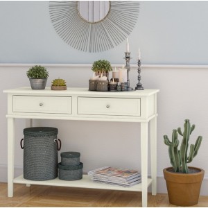 Franklin wooden furniture White Console Table With Drawers