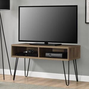 Owen Retro Wooden Furniture Walnut 2 Shelves TV Stand 