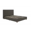Emily Furniture Grey Linen Upholstered Kingsize Bed