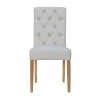 Livorno Collection Natural Button Back Dining Chair with Scroll Top (Pair)