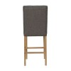Livorno Collection Dark Grey Fabric Button Back Stool with Studs