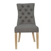 Livorno Collection Dark Grey Curved Button Back Dining Chair (Pair)