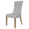 Livorno Collection Natural Curved Button Back Dining Chair (Pair)