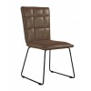 Metro Industrial Furniture Pair Of Panel Back Chair With Angled Legs