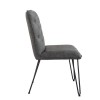 Metro Industrial Furniture Grey Leather Studded Back Bench 90cm