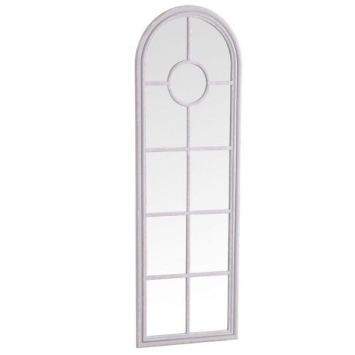 Florence Furniture Grey Narrow Arched Window Mirror