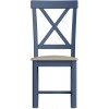 Wittenham Blue Painted Furniture Cross Back Dining Chair