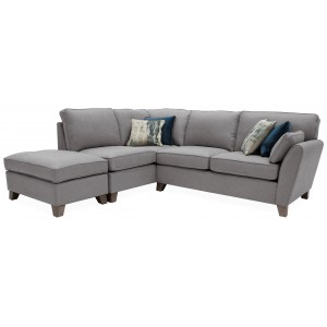 Vida Living Furniture Cantrell Grey LFH Corner Group with 4 Scatter Cushions