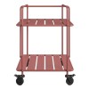 Novogratz Furniture Penelope Outdoor/Indoor Persimmon Red Metal Serving Cart