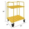 Novogratz Furniture Penelope Outdoor/Indoor Yellow Metal Serving Cart