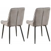 Devonshire Furniture Grey Soft Touch Diamond Back Dining Chair in Pair