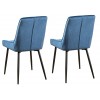 Devonshire Furniture Blue Soft Touch Diamond Back Dining Chair in Pair