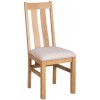 Devonshire Dorset Oak Furniture Arizona Chair with Ivory Seat Pad in Pair