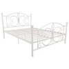 Alphason Furniture Bombay White Metal 4ft6 Double Bed