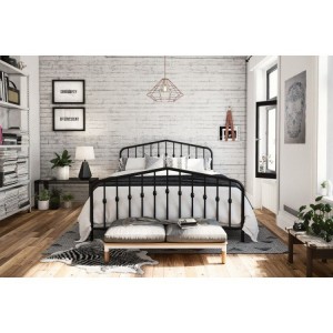 Alphason Furniture Bushwick Black Metal 5ft King Size Bed
