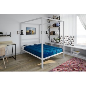 Modern Metal Furniture 4ft6 Double Canopy Bed