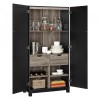 Pontardawe Painted Furniture Tall Black Storage Cabinet