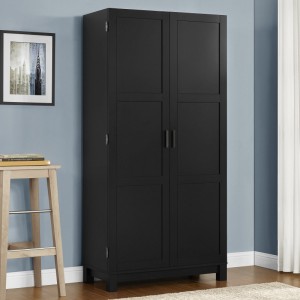 Pontardawe Painted Furniture Tall Black Storage Cabinet
