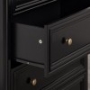 Piper Wooden Furniture Black 6 Drawers Dresser