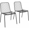 Porthcawl Metal Furniture Black Wire Dining Chairs in Pair