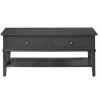 Franklin Wooden Furniture Black Coffee Table with 2 Drawers