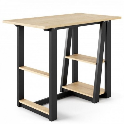 Alphason Office Furniture Penzance Oak Effect Compact Desk