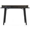 Alphason Office Furniture Charcoal Grey and Walnut Writing Desk