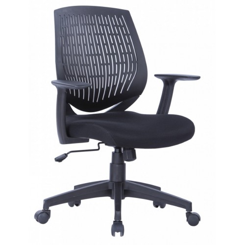 Alphason Furniture Malibu Black Fabric Seat Office Chair