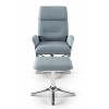 Alphason Furniture Belding Grey Reclining Chair with Footstool Set
