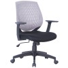 Malibu Fabric Seat with Grey Plastic Backrest Chair