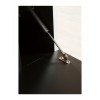 Alphson Furniture Chromium Black Glass TV Stand With Bracket