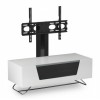 Alphason Furniture Chromium White Glass TV Stand With Bracket