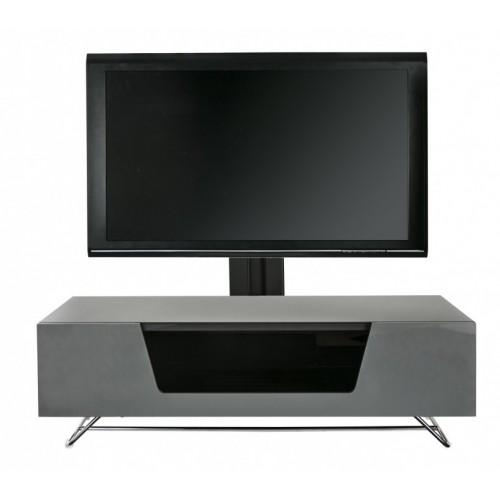 Alphason Furniture Chromium Grey Glass Tv Cabinet